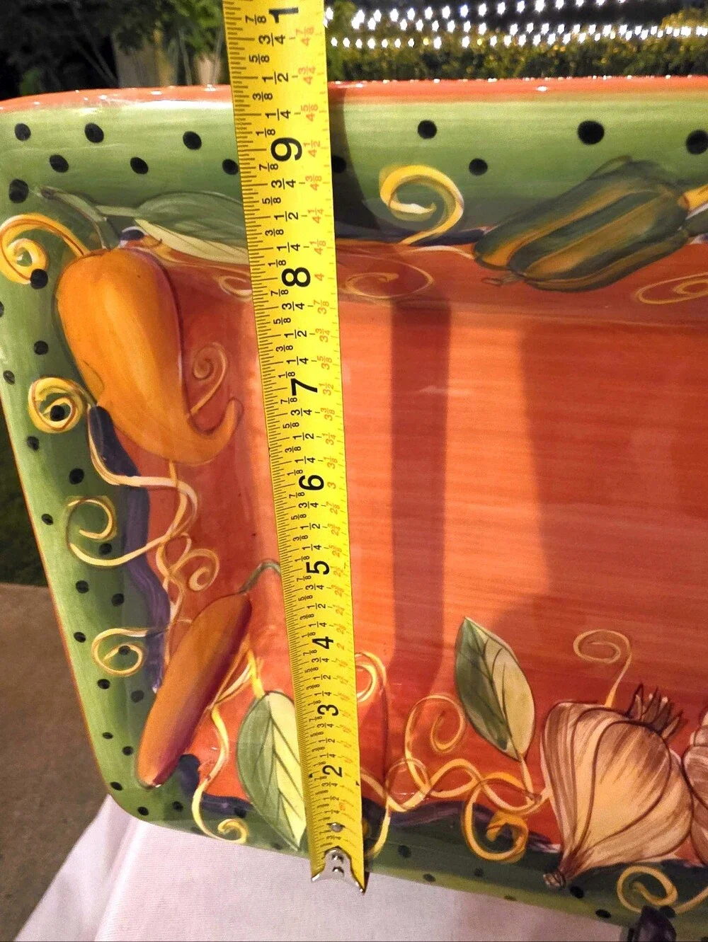 Gates Ware by Laurie Gates 18” Hand Painted Vegetable Serving Platter